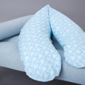 flèches blanches sur bleu
