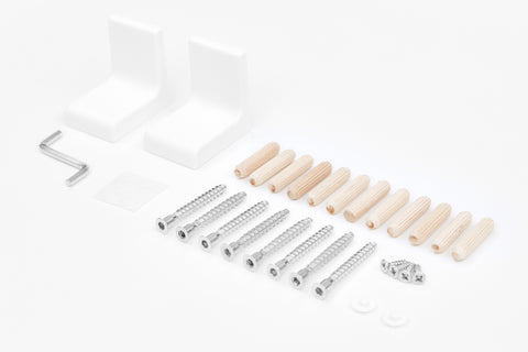Embout d'enroulement blanc adapté pour commode HEMNES de 160 cm de large avec panneau (copie)