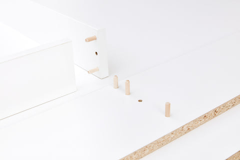 Embout d'enroulement blanc adapté pour commode HEMNES de 160 cm de large avec panneau (copie)