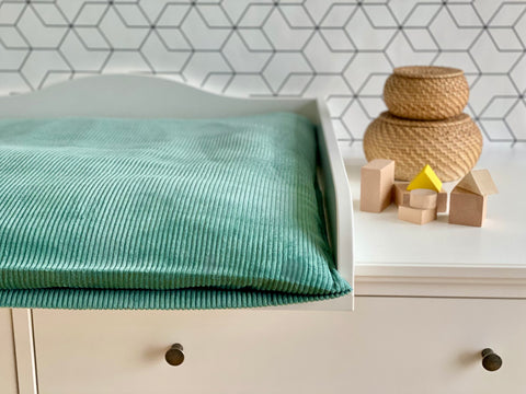 Housse pour matelas de table à langer Cord Breitcord Mint