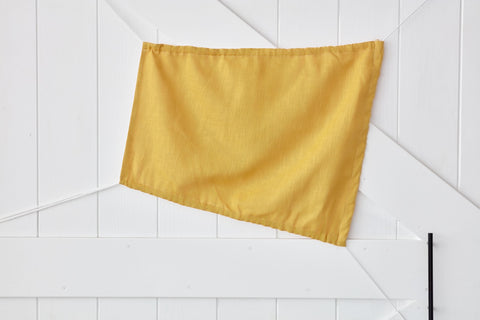 Voile d'ombrage lin jaune jaune moutarde