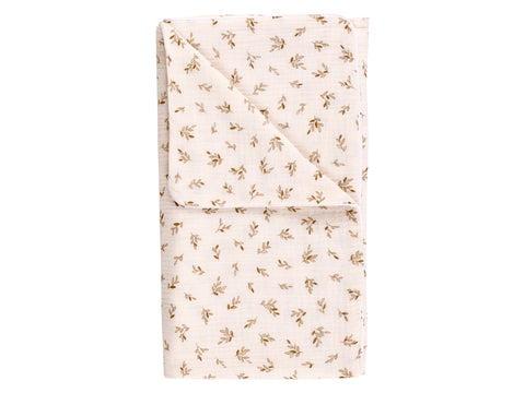Couverture bébé mousseline branches marron