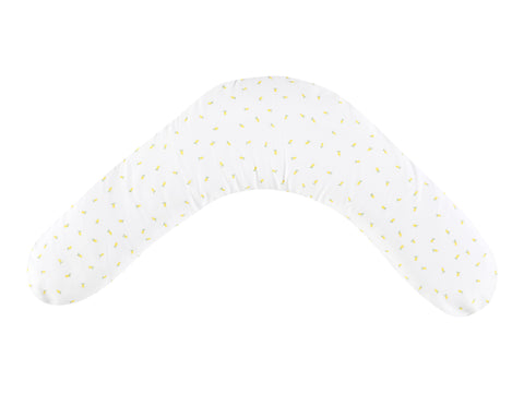 Coussin d'allaitement de qualité mousseline jaune citrons
