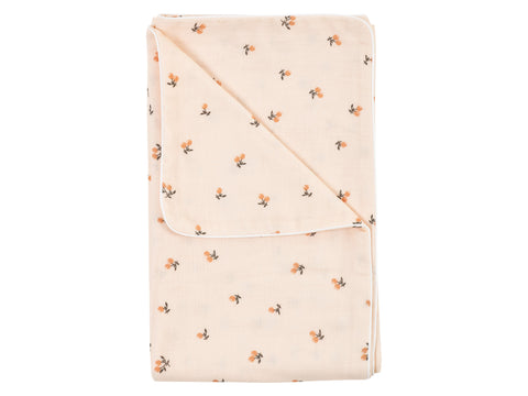 Couverture bébé mousseline cerises