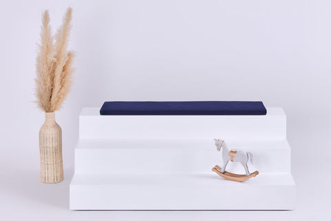 Coussin d'assise pour Ikea TROFAST mousseline bleu foncé