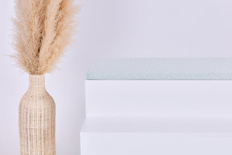 Coussin de siège pour Ikea TROFAST mousseline menthe pissenlits
