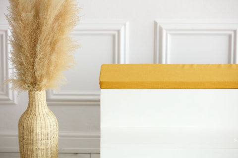 Coussin de siège pour Ikea TROFAST lin jaune jaune moutarde