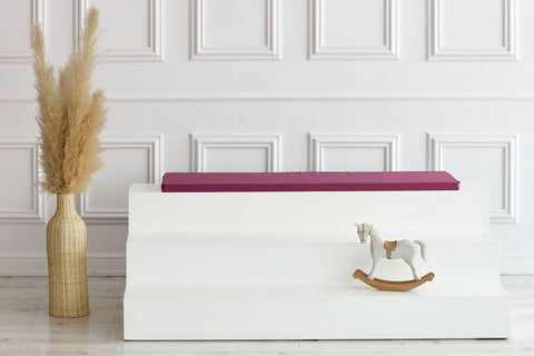 Coussin de siège pour Ikea TROFAST lin magenta foncé