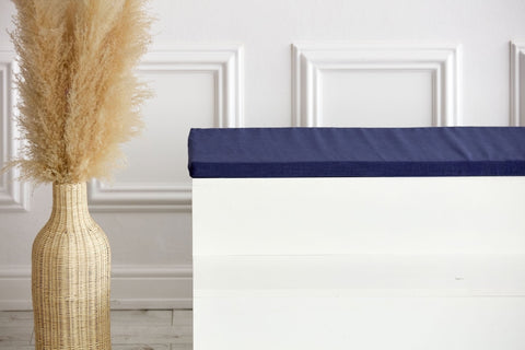 Coussin de siège pour Ikea TROFAST lin bleu bleu foncé