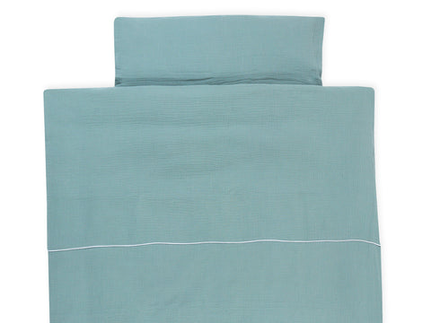 Parure de lit mousseline menthe
