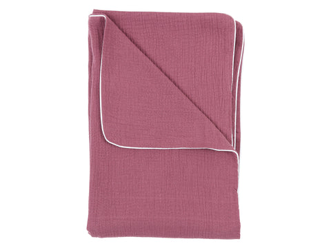 Couverture bébé mousseline cramoisi