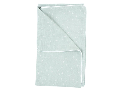 Couverture bébé mousseline pissenlit menthe