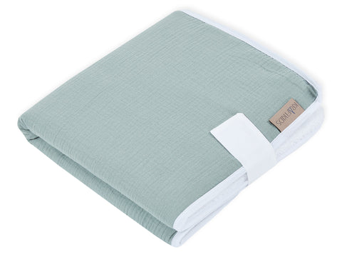 Matelas à langer de voyage mousseline menthe