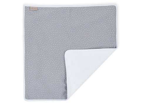 Matelas à langer mousseline pois gris