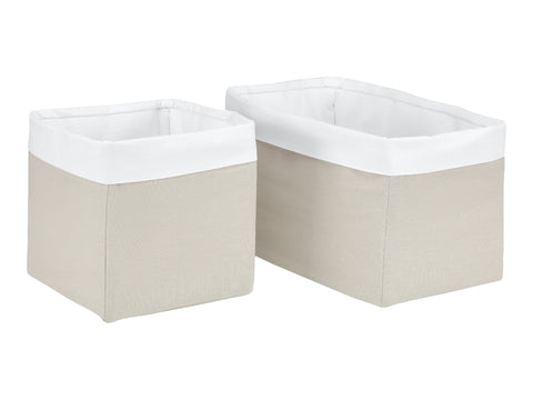 Corbeille lin marron naturel