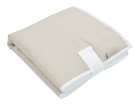 Matelas à langer de voyage lin marron naturel