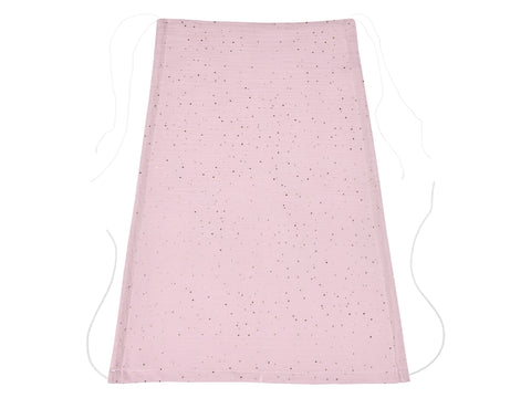 Auvent mousseline pois dorés sur rose