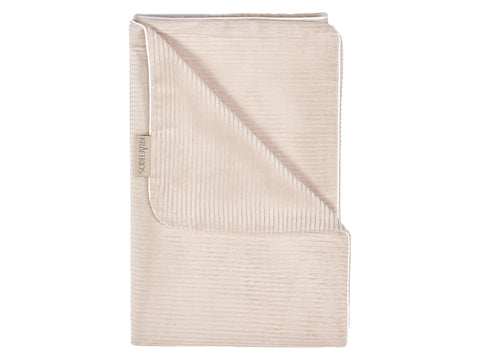 Couverture bébé cordon large cordon beige taupe