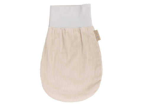 Barboteuse sac automne hiver velours côtelé beige taupe