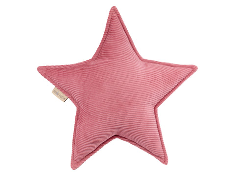 Coussin étoile cordon large cordon rose