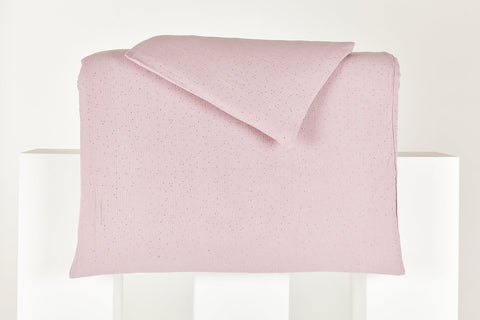 Bettwäscheset Musselin goldene Punkte – rosa, Primäransicht
