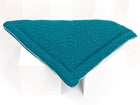 KraftKids Wickelauflage aus Musselin mit goldenen Punkten auf Petrol – Detailansicht