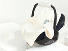 Babydecke für Babyschale Winter aus Musselin – Musselin goldene Punkte auf Weiß, Anwendung
