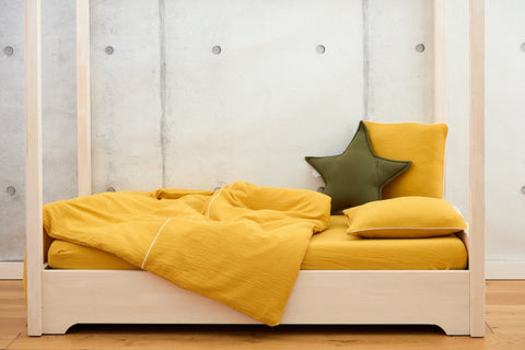 Bettwäscheset doppelkrepp – Gelb Mustard, Primäransicht