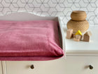 Bezug für Wickeltischauflage aus Breitcord in Rosa