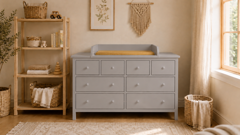 Plateau à langer gris compatible avec commode GULLABERG 168 cm avec panneaux latéraux de recouvrement (copie)