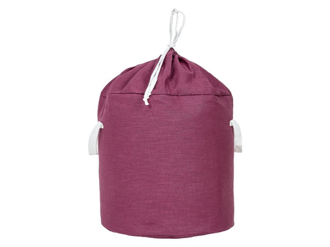 Panier à jouets en lin magenta foncé