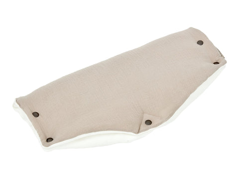 Manchon de poussette mousseline beige