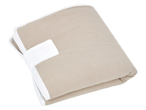 Matelas à langer de voyage mousseline beige