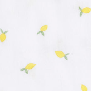 Housse pour set de table à langer mousseline jaune citrons