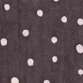 Mousseline gris foncé à pois