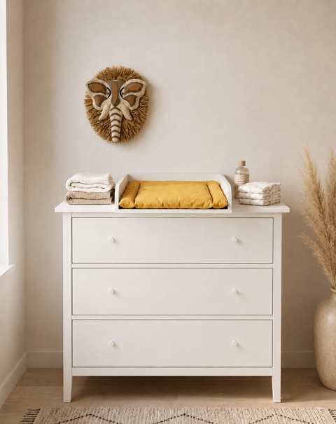 Plateau à langer blanc compatible avec la commode GULLABERG à 3 tiroirs (99 cm)