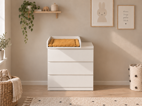 Plan à langer pour commodes STORKLINTA à 3 ou 4 tiroirs - Blanc