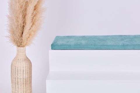 Coussin de siège pour Ikea KALLAX 2, 3 et 4 cases en velours côtelé large menthe