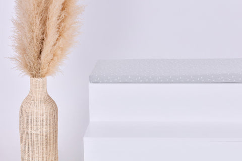 Coussin de siège pour Ikea TROFAST mousseline gris pissenlits