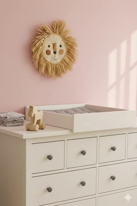 Couvercle d'emmaillotage blanc pour emmaillotage transversal adapté aux commodes HEMNES larges et étroites