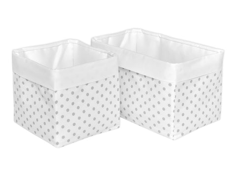 Tasse uni blanc pois gris sur blanc