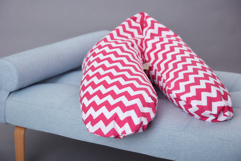 coussin d'allaitement de qualité chevron magenta