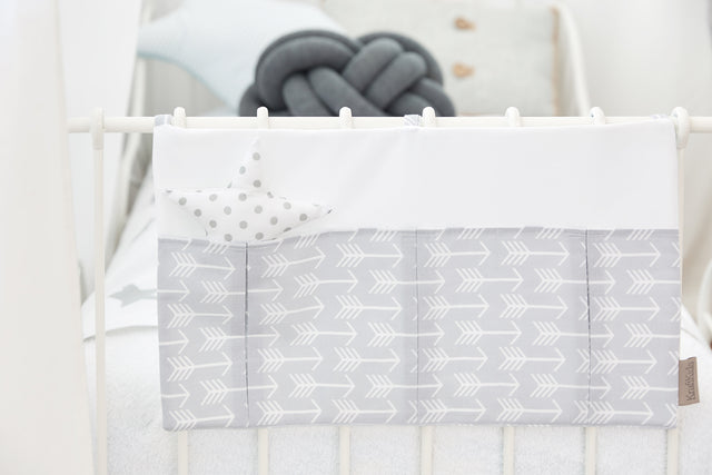 Sac de lit flèches blanches sur gris Uniweiss