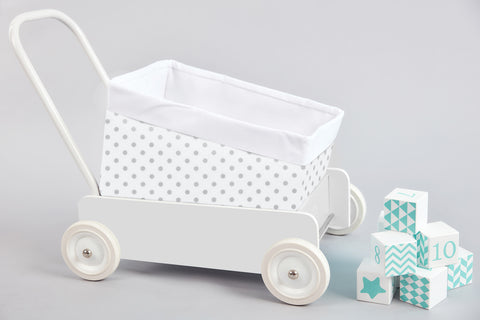 Tasse uni blanc pois gris sur blanc