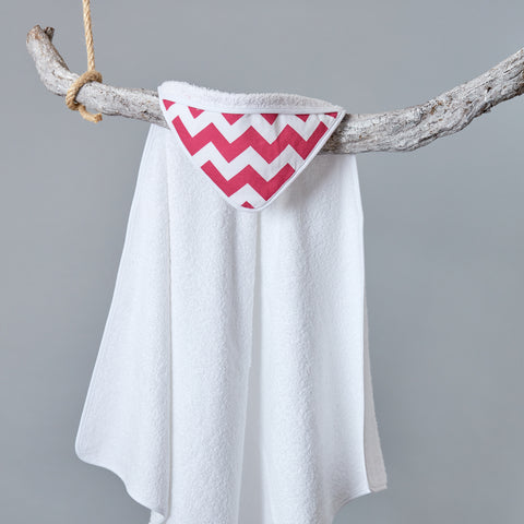 Cape de bain Chevron magenta