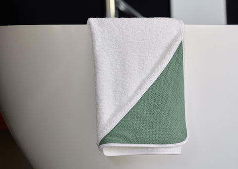 Serviette à Capuche Double Crêpe Vert Jade