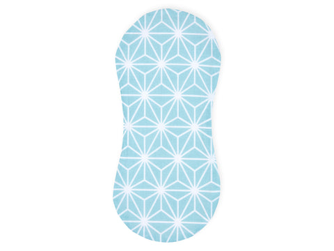Burp Cloth Blanc Diamante sur Bleu Pastel