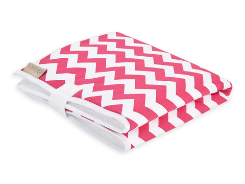 Matelas à langer de voyage chevron magenta