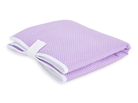 Matelas à langer de voyage pois blancs sur violet