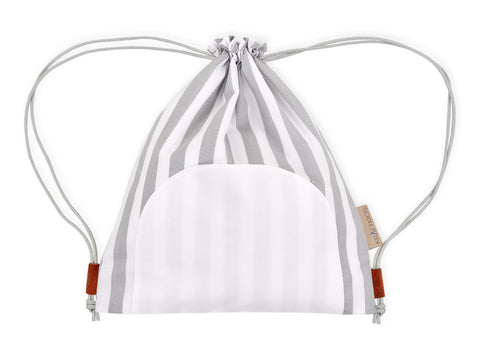 Sac de sport rayures épaisses gris